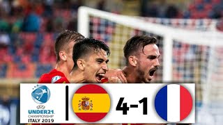 Spain u21 vs France u21 4-1 Higlights & All goals