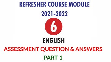 Refresher course Module 6th Standard English Question and Answers Answer key