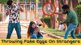 Throwing Fake Eggs On People With No Mask | Prank in Pakistan