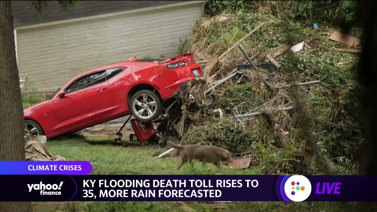 Kentucky gripped by flood waters as death toll rises to 35