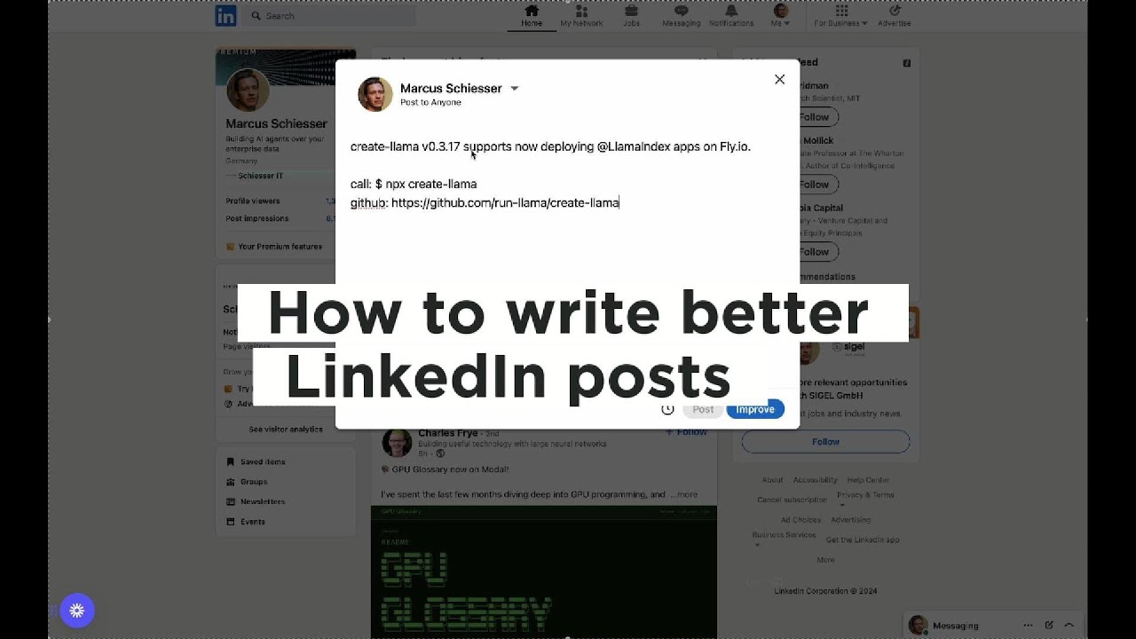 How to write better LinkedIn posts using LinkedIn Post Improver 1.0