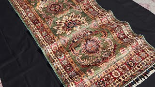 The 11ft Green Kazak Runner Rug: A Hallmark of Exquisite Craftsmanship