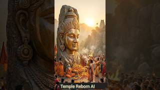From Stone to God 🙏 Giant Lord ram Statue Carved by an Ancient Sadhu | AI Temple Restoration #shorts