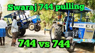 Swaraj744 Fe sugarcane trolley stuck  Swaraj 744 vs Swaraj 744 pulling | #ComeForVillage | #CFV