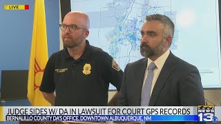 News Conference: Judge sides with Bernalillo Co. DA in court-monitored GPS records lawsuit