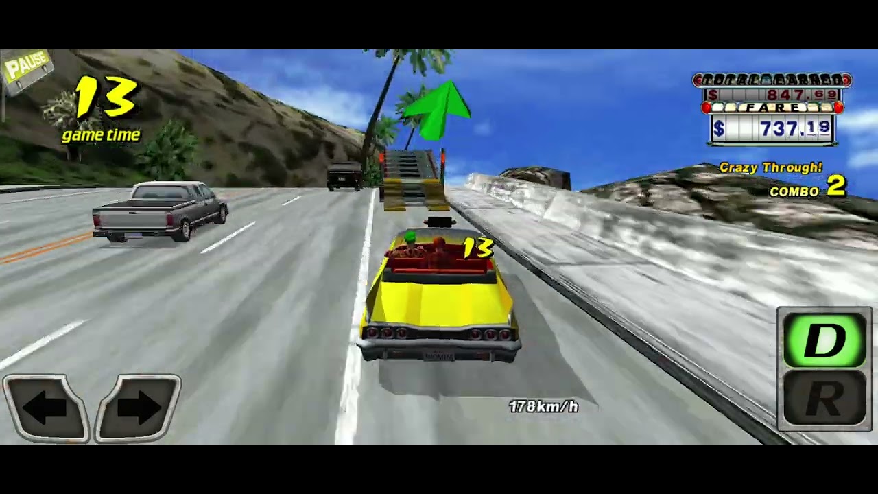 Crazy Taxi Classic Wrong Way Tim Harding Random R.B.Station Time Up Arcade E Rank Entracer Back SEGA
