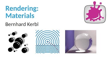 Rendering Lecture 09 - Materials 1
