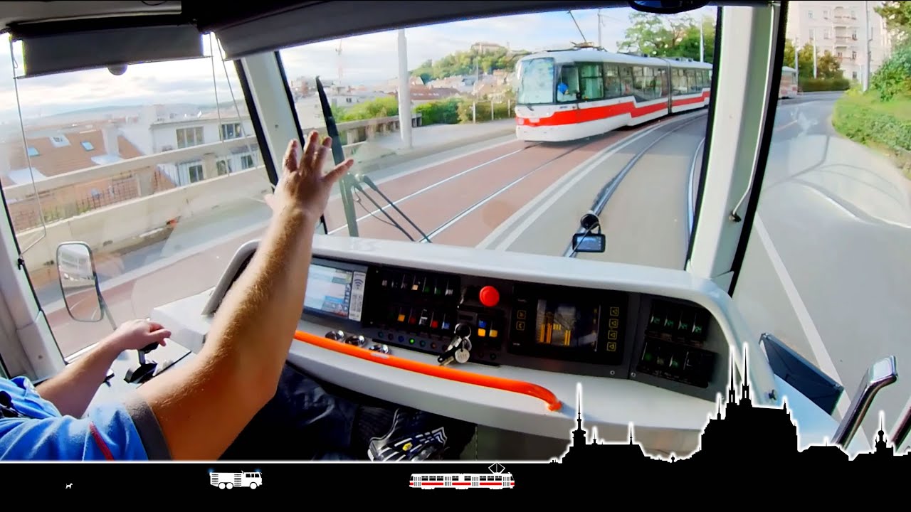 Šotodays na výlukové jedničce 🚋 Cab view tram Brno