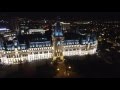 Palatul Culturii + Ansamblul Palas, noaptea.  Iasi Romania 4K UHD. Iasi capitala Culturala