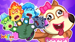 Zombie Where Are You? 🧟 Elements Finger Family Song 🎶 Wolfoo Nursery Rhymes \& Kids Songs