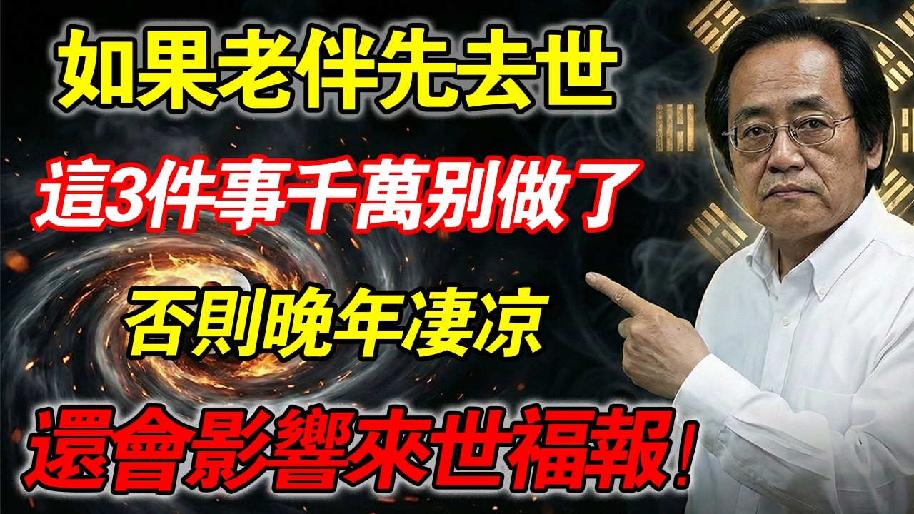 倪海廈：如果老伴先走了，這3件事一定不要再做了！否則晚年悽涼，還會影響來世的福報！#中醫智慧  #經方  #喪偶效應 #陰陽五行