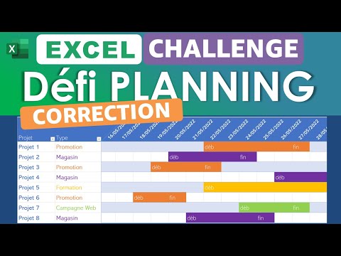 Excel Défi Planning   Correction