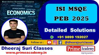 ISI MSQE PEB 2025 Detailed Solutions Q1, Best Online Economics Classes