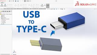 Learn SolidWorks by Modeling a USB to Type-C Adapter | Product Design