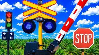 RAILWAY CROSSING INDONESIA 5 - SPECIAL Perlintasan Kereta Api Made In Indonesia VS Palang KA Asing