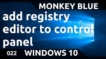 Windows 10: how to add the registry editor to control panel