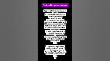 "Understanding Default Constructors in Java: The Foundation of Object Creation!"