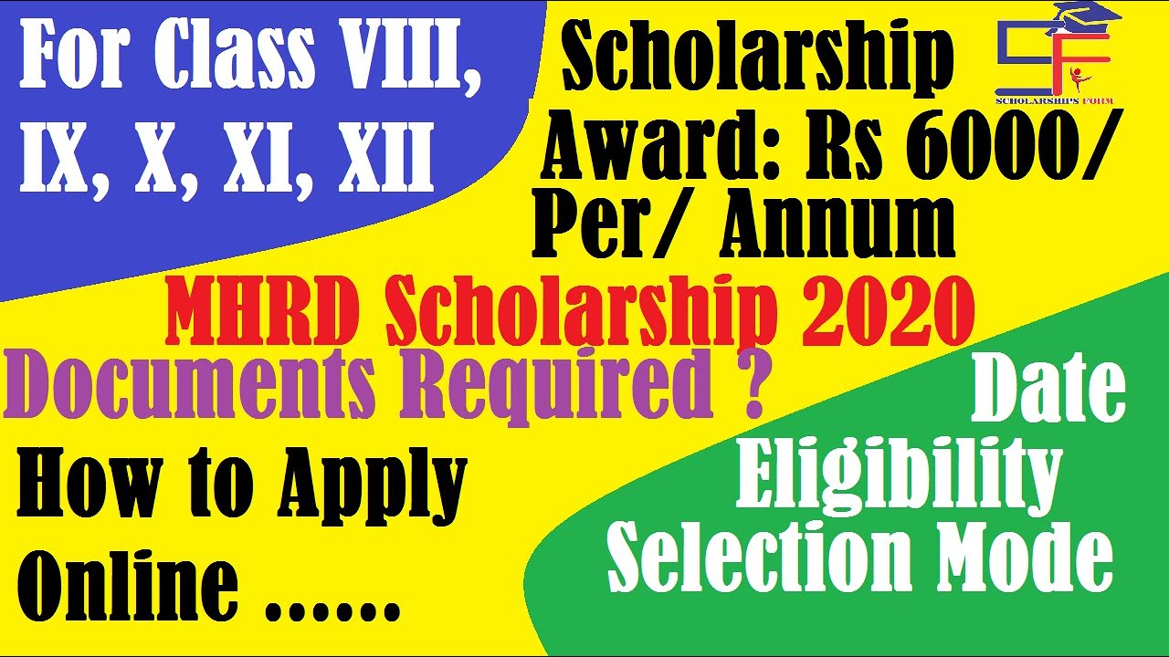 MHRD Scholarship 2020 Online Form Eligibility Award Selection mhrd-scholarship-2020-online-form-eligibility-award-selection