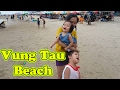 My Daughter First Time at Vung Tau Beach - Pren Travel Biển Vũng Tàu