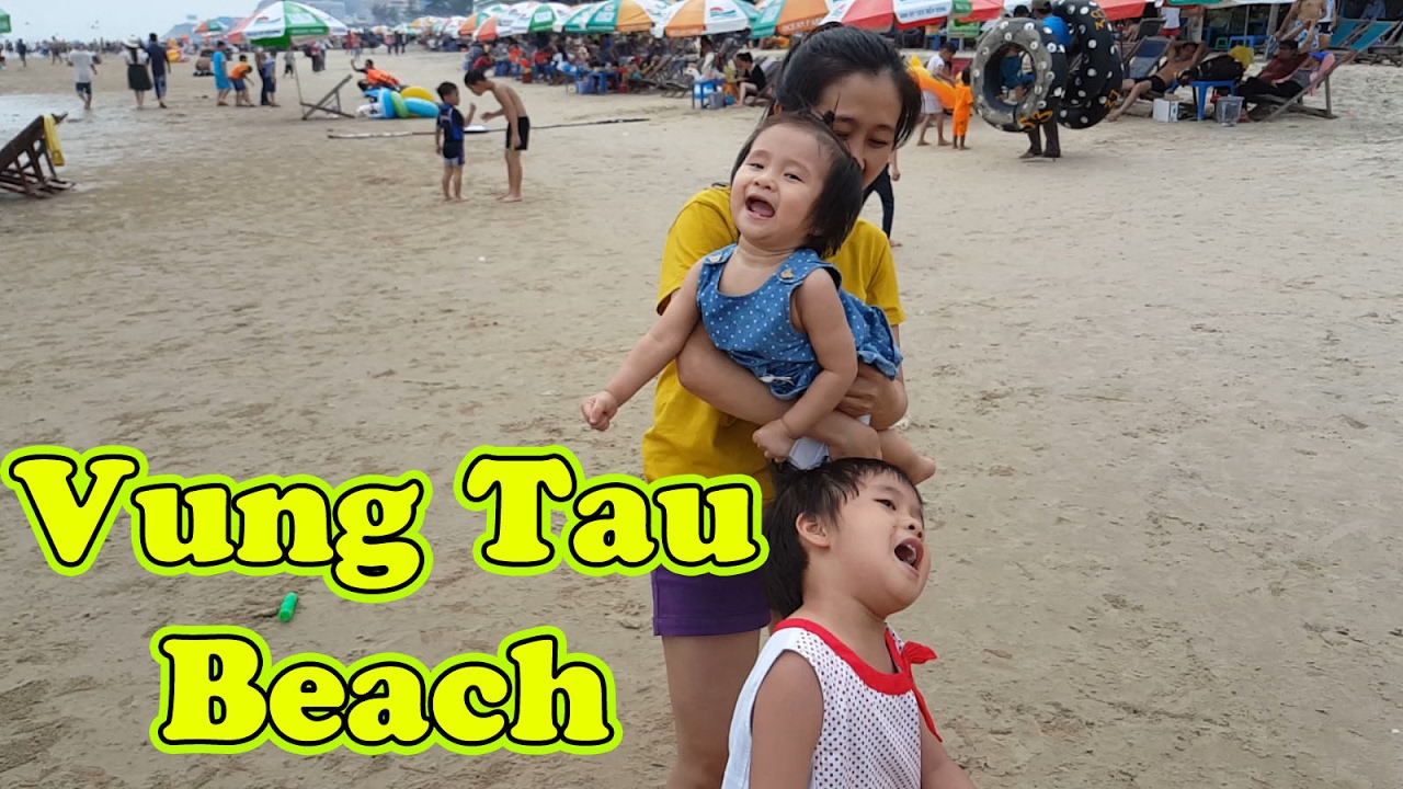 My Daughter First Time at Vung Tau Beach - Pren Travel Biển Vũng Tàu | Street Food And Travel