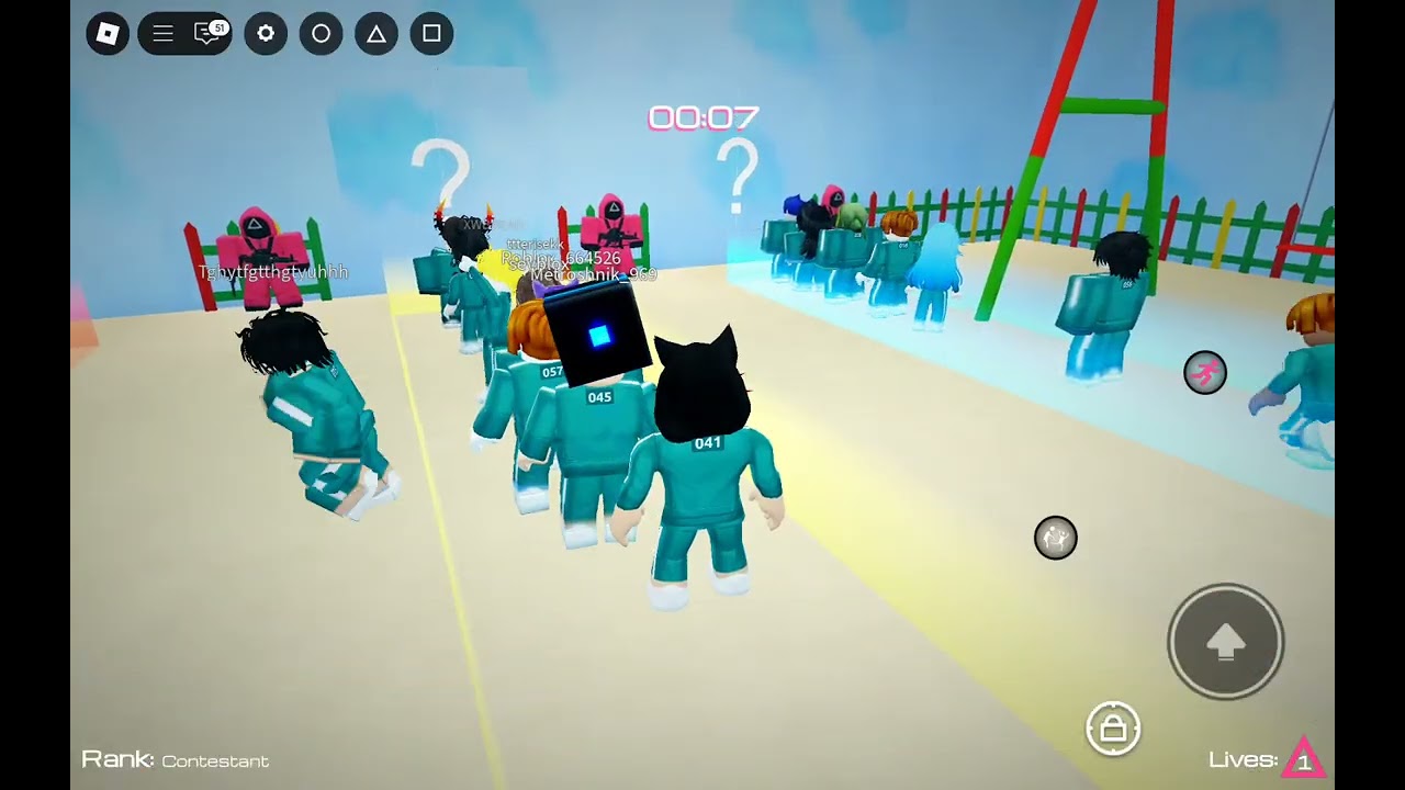Ik speel squid game in roblox 