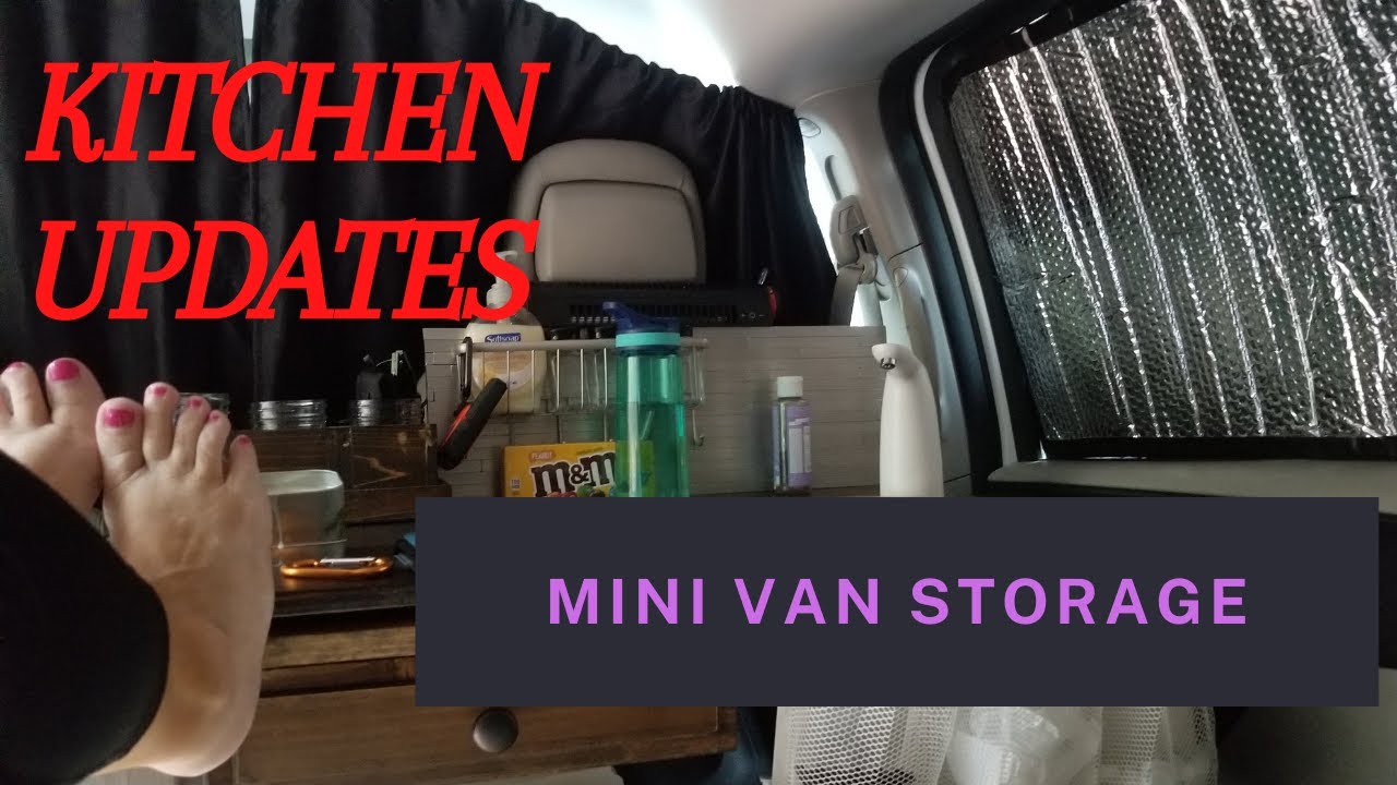 EASY MiniVan Kitchen storage update vanlife solofemale counter 