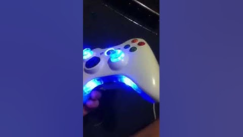 Modded white and blue xbox 360 controller