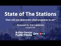 How will you determine what programs to air? - Tom Calderone - State of The Stations