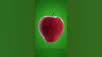 Floating red apple rotating slowly  Green Screen Effect #apple #fruit #greenscreen
