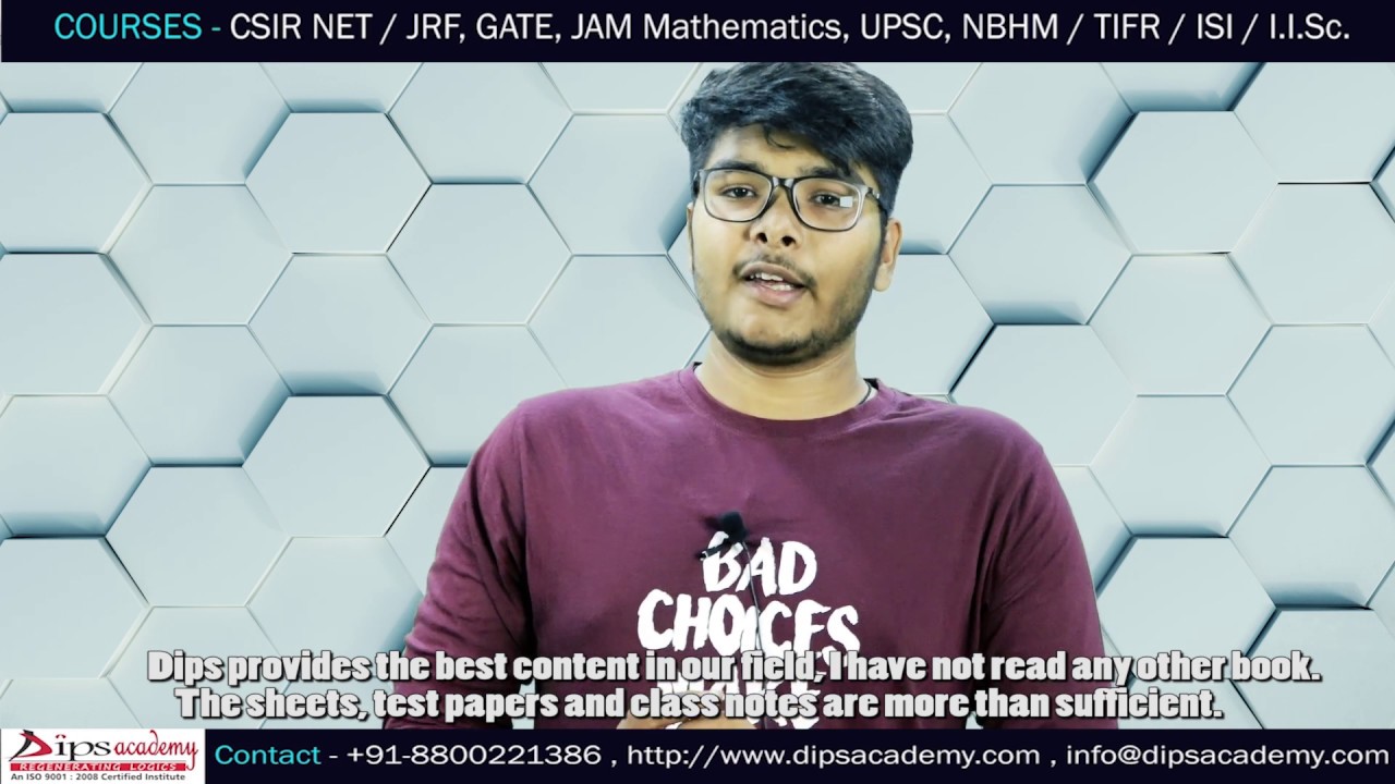 IIT JAM 2019 AIR 6 Piyush Pachauri | Success Story | Dips Academy | IIT JAM Topper
