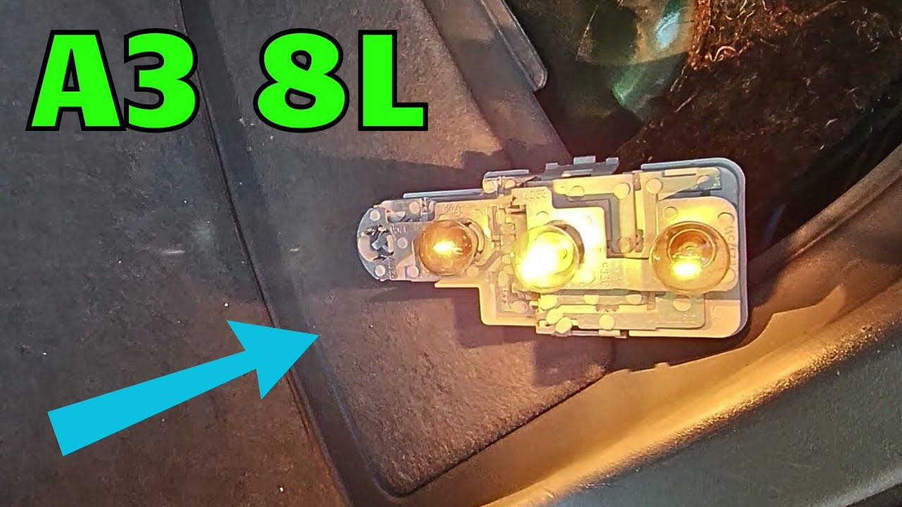 Ауди А3 8Л | 8P — Замена лампы заднего фонаря | Стоп-лампочка | ближний свет | сигнал поворота | рет