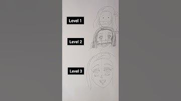 Drawing Nezuko in different levels #shorts