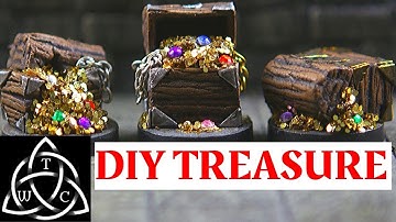Miniature Treasure Chest and Gold Piles for D&D