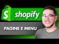 Come Creare Pagine e Personalizzare i Menu su Shopify