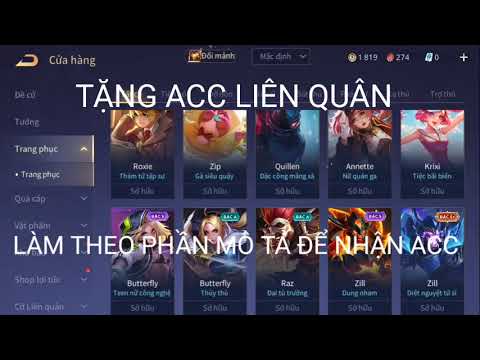 Tặng Acc Liên Quân Raz Thái và 114 trang phục