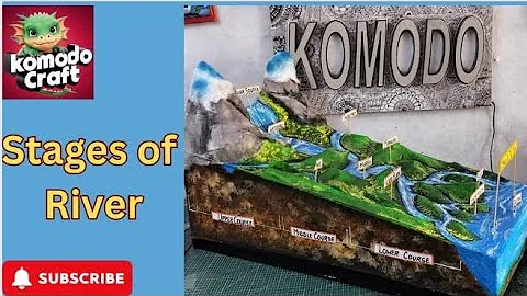 diy stages of river 3d model for school project and exhibition