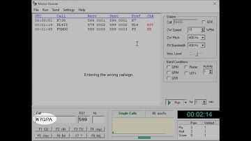 Morse Runner Single Call run