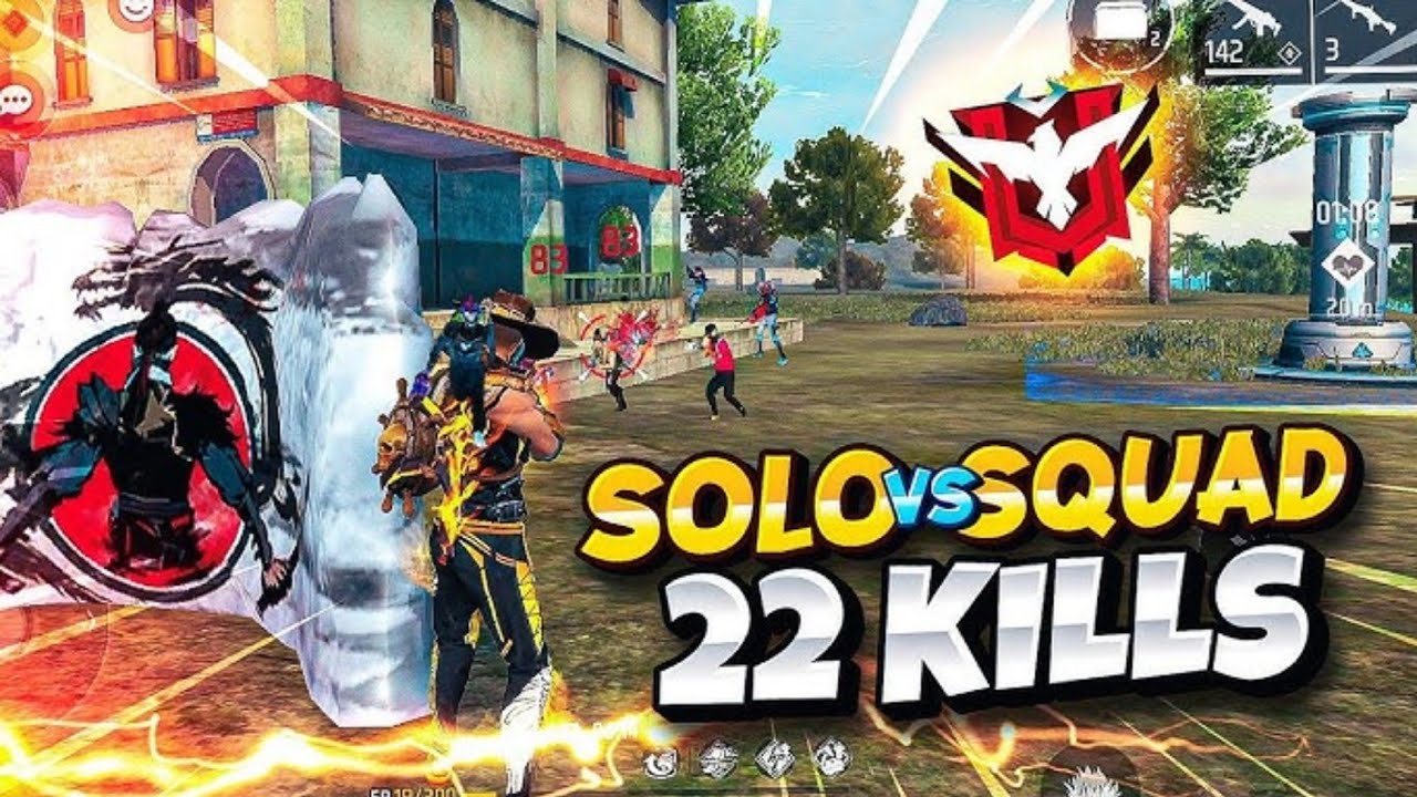 Solo Vs Squad Free Fire Gameplay In Mobile 📲 | Free Fire Solo Vs Squad ...