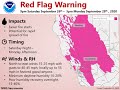 Extreme Fire Weather Conditions Sept 26-28