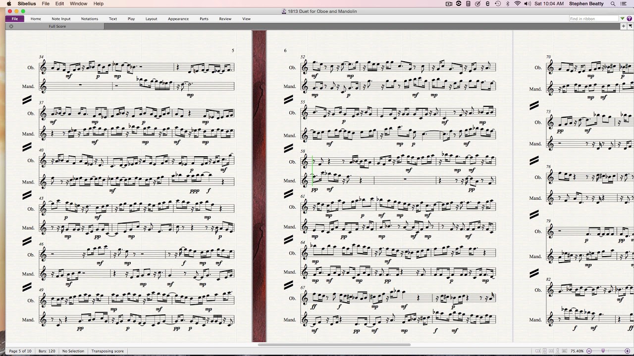 1813 Duet for Oboe and Mandolin