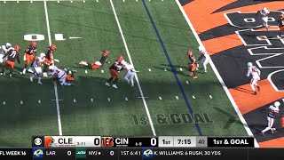 Joe Burrow throws INSANE touchdown pass falling down vs Browns Week 16