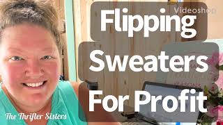 Flipping Sweaters for Profit on EBay and Poshmark 💰Tips for New Resellers 🎉 #reseller #thrifting