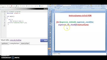 Instructiunea FOR