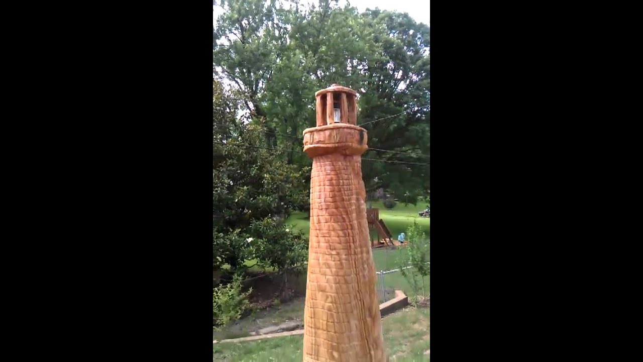 Lighthouse chainsaw carving YouTube