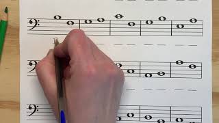SMS 3rd 4th Grade Music Packet page 11. Bass Clef Worksheet.