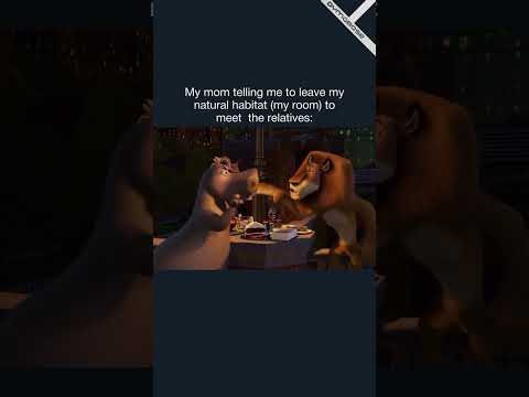 My mom telling me to leave my natural habitat to meet the relatives - Madagascar Meme