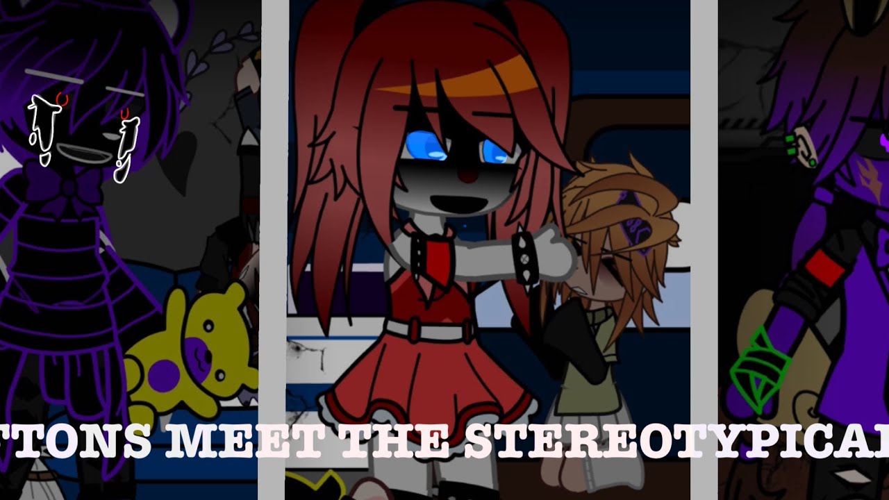 Aftons meet the stereotypical AU ||  FNAF X Gacha ||
