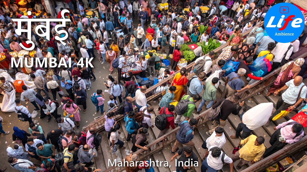 Mumbai (मुंबई) Walking Tour 🇮🇳, Dadar Market INSANE Crowd, Ultimate Shopping Rush 4K