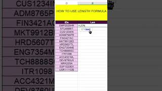 LEN Formula in Excel #excel #excelshortcuts #excel2025 #excelformula #exceltips #exceltutorial