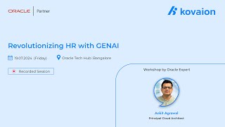 Revolutionizing HR with GenAI | Workshop by Oracle Expert | Recorded Session